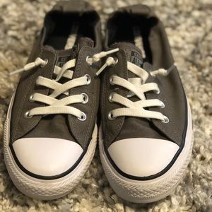 Grey converse shoes
